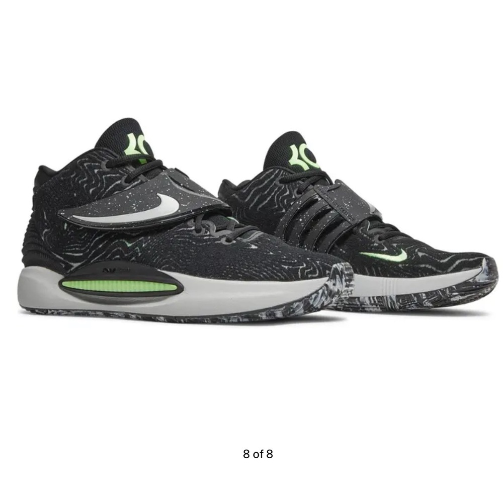 2021 KD 14 'Black Lime Glow Athletic Sneakers
